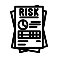 rapportering risk linje ikon vektor illustration