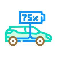 Batterie Indikator elektrisch Farbe Symbol Vektor Illustration