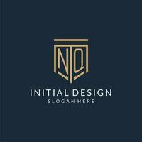 Initiale nq Schild Logo Monoline Stil, modern und Luxus Monogramm Logo Design vektor