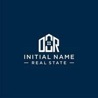 Initiale Brief oder Monogramm Logo mit abstrakt Haus Form, einfach und modern echt Nachlass Logo Design vektor