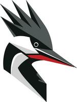 hackspett fågel logotyp design svart och vit modern hackspett fågel logotyp design svart och vit professionell vektor
