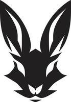 Hase Silhouette einfarbig Abzeichen stilvoll schwarz Hase Kamm vektor