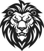 glatt Majestät schwarz Löwe Emblem Design das majestätisch Eleganz heftig Anmut schwarz Löwe Symbol im Vektor das Kunst von Leistung