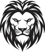 ungezähmt Schönheit ein Löwe Logo Design Regal brüllen das schwarz Vektor Löwe Symbol Exzellenz