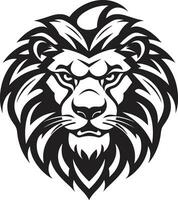 majestätisch einfarbig Löwe Logo im Vektor Vektor Monarch schwarz Löwe Insignien