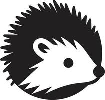 künstlerisch Igel Symbol monochromatisch Schönheit anmutig stachelig Schwanz vektorisiert Igel Kamm vektor