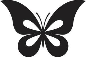 de konst av enkelhet svart fjäril logotyp elegans tar flyg svart vektor fjäril