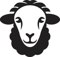 glatt Schaf Symbol schwarz Vektor Brillanz Vektor Schaf Emblem Mitternacht Herde