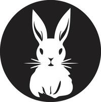 elegant schwarz Hase Kennzeichen zeitgenössisch Hase Logo Symbol vektor