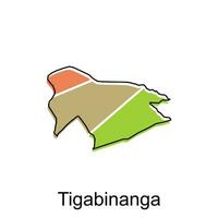 Karte Stadt von tigabinanga Provinz von Norden Sumatra Vektor Design. abstrakt, Designs Konzept, Logo Design Vorlage