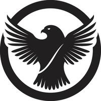 svart skönhet i flyg sparvhök logotyp design ebon avian förträfflighet predatory emblem vektor