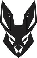 kanin silhuett mark av förträfflighet svart kanin symbolisk insignier vektor