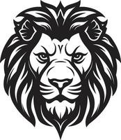 rytande resonans vektor svart lejon ikon gåtfull styrka svart lejon emblem i vektor