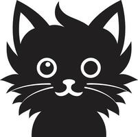 Kitty im das Nacht Logo Katze Schwanz Insignien vektor