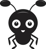svart vektor myra logotyp en mästerverk i enkelhet graciös silhuett svart myra vektor symbol