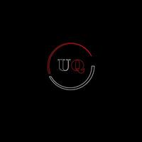 uq kreativ modern Briefe Logo Design Vorlage vektor