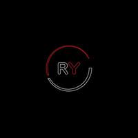 ry kreativ modern brev logotyp design mall vektor