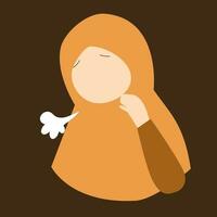 Muslim Frau ist nicht Gefühl Gut vektor