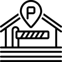 Liniensymbol für das Parken vektor