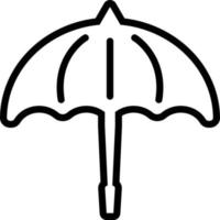 Liniensymbol für Regenschirm vektor