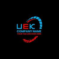 uek Brief Logo Vektor Design, uek einfach und modern Logo. uek luxuriös Alphabet Design