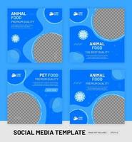 Social-Media-Beitrag für Tiernahrung, der für Ihre Geschäftswerbung geeignet ist vektor