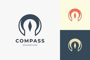 Kompass-Logo mit einfacher Form für Geschäftsmarke vektor