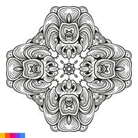 Mandala Kunst Design. sauber dekorativ runden Ornament. orientalisch Muster, Vektor Illustration Färbung Buch Buchseite. kreisförmig Muster im bilden von Mandala zum Henna, mehndi, Tätowierung, Dekoration.