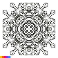 Mandala Kunst Design. sauber dekorativ runden Ornament. orientalisch Muster, Vektor Illustration Färbung Buch Buchseite. kreisförmig Muster im bilden von Mandala zum Henna, mehndi, Tätowierung, Dekoration.