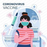 efter vaccinkoncept för coronavirus vektor