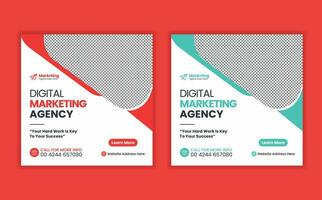 Digital Marketing Banner Design Vorlage. Digital Geschäft Marketing Sozial Medien Post Vorlage. Sozial Medien Banner Design Vorlage. Sozial Medien Post Design. vektor