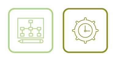 zeichnen Hierarchie und Zeit Rahmen Symbol vektor