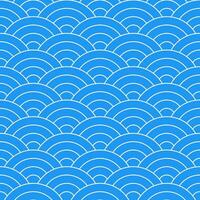 Blau japanisch Welle Muster Hintergrund. japanisch nahtlos Muster Vektor. Wellen Hintergrund Illustration. zum Kleidung, Verpackung Papier, Hintergrund, Hintergrund, Geschenk Karte. vektor