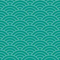 grön japansk Vinka mönster bakgrund. japansk sömlös mönster vektor. vågor bakgrund illustration. för Kläder, omslag papper, bakgrund, bakgrund, gåva kort. vektor