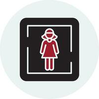 weiblich Toilette Zeichen Vektor Symbol