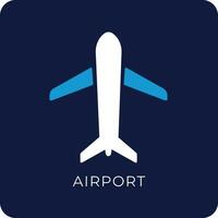 flygplats tecken ikon vektor