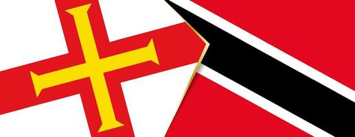 guernsey och trinidad och tobago flaggor, två vektor flaggor.