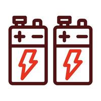 batterier vektor tjock linje två Färg ikoner för personlig och kommersiell använda sig av.