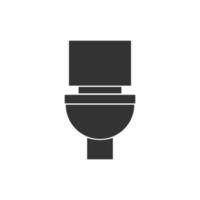 Toilettenschüssel isoliertes Vektorsymbol vektor