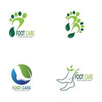 Fußpflege-Gesundheitssymbol und Symbolvektor vektor