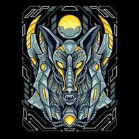 anubis mecha Illustration für Ihr Geschäft oder Ihre Merchandise vektor