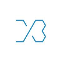 buchstabe xb einfache dünne linie geometrisches design logo vektor