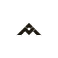 Brief nm einfach Dreieck Linie Logo Vektor