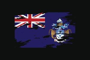 Grunge-Stil-Flagge des Tristan da Cunha. Vektor-Illustration. vektor