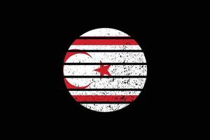 grunge stil flagga för den turkiska republiken norra Cypern. vektor