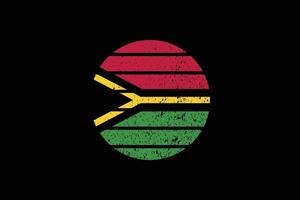 Grunge-Stil Flagge von Vanuatu. Vektor-Illustration. vektor