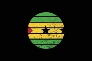 grunge stil flagga av Sao Tome och Principe. vektor illustration.