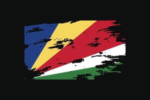 Grunge-Stil-Flagge der Seychellen. Vektor-Illustration. vektor