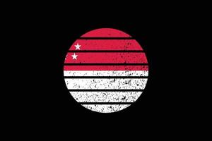 Grunge-Stil Flagge von Singapur. Vektor-Illustration. vektor