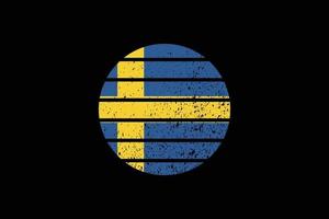 Grunge-Stil-Flagge von Schweden. Vektor-Illustration. vektor